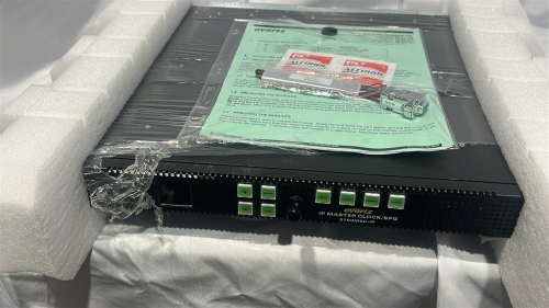 EVERTZ IP MASTER CLOCK/SPG 5700MSC-IP MODEL:7801FR WITH (1) EVERTZ 5700-AUX MODULE, (1) EVERTZ 7801FC-IRD MODULE & (1) EVERTZ 7800MSC-10G MODULE