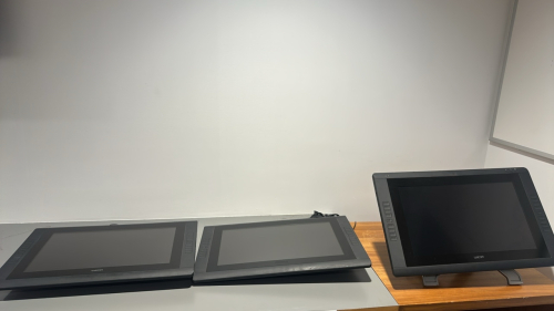LOT (3) WACOM CINTIQ 22HD LCD TABLETS, MODEL : DTK-2200, (NO AC UNIT)