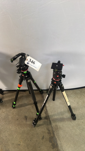LOT OF (2) MANFROTTO 290 DUAL TRIPODS, (1) MHXPRO-3W HEAD, AND (1) MHXPRO-BHQ6 HEAD