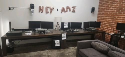 LOT OF (2) 95.5"x39.25"x30" WORK TABLES. DELAYED PICKUP. TABLES ONLY, CONTENTS NOT INCLUDED