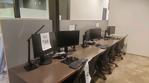 LOT OF (6) VFX WORKSTATIONS EACH INCLUDING (2) 27" NEC MONITORS MODEL EA271U, (1) HP THINCLIENT MINI PC, (1) WACOM INTUOS PRO DRAWING TABLET, AND KEYBOARD