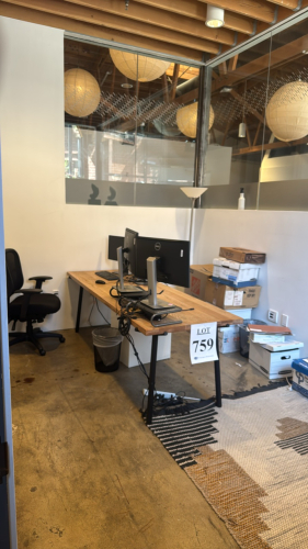 Office room furniture with computer equipment