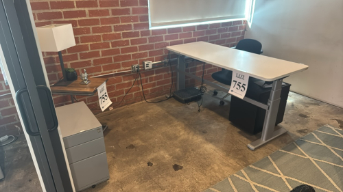 Office room furniture with electric lift desk