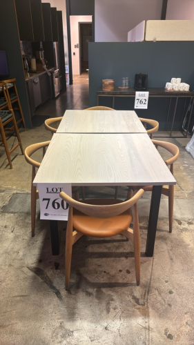 Dining table with six chairs