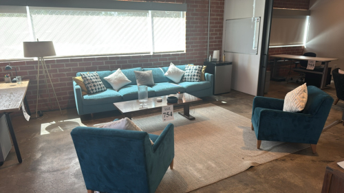 Office room furniture with mini fridge