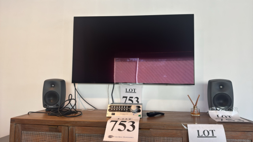 55 inch LG TV with (2) genelec 8030CP Monitors and SPL SMC Surround Monitor Controller SPLSMC