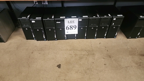 LOT OF (9) HP Z420 WORKSTATION PCS