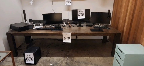 119.5"x39.5"x30" STUDIO PRODUCTION TABLE. DELAYED PICKUP, CONTENTS NOT INCLUDED