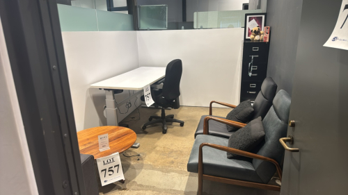 Office room furniture with electric lift desk