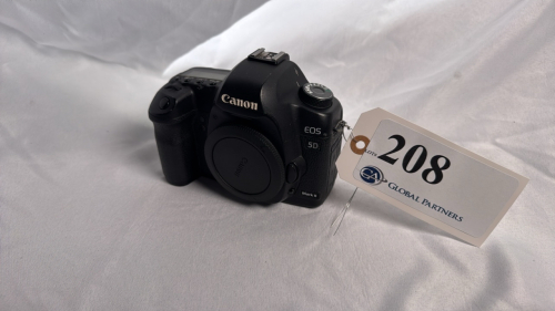 LOT OF (1) CANON EOS 5D MARK II CAMERA, AND (1) LOWEPRO ROLLING BAG WITH MISC SHOOTING ACCESSORIES