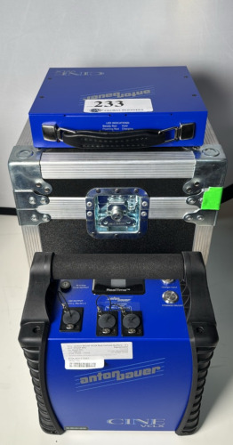 LOT OF (1) ANTON BAUER CINE VCLX CHARGER, (1) ANTON BAUER CINE VCLX BATTERY AND HARD CARRYING CASE