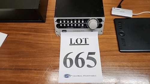 LOT OF A/V EQUIPMENT INCLUDING (1) SPL SURROUND CONTROL MONITOR MODEL 2489, (1) AJA HI5-4K-PLUS CONVERTER, (1) AJA FIDO-2R, (2) BLACKMAGIC DESIGN SDI TO AUDIO MINICONVERTERS, (1) SDI TO HDMI 4K MINICONVERTER, (1) BIDIRECTIONAL SDI/HDMI MICROCONVERTER AND 