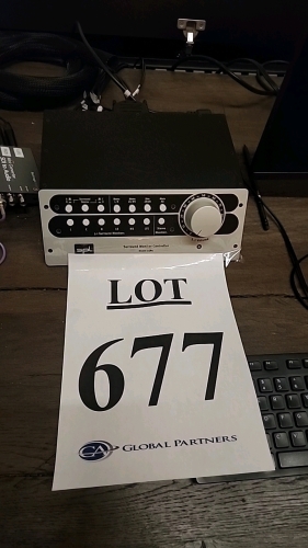 LOT OF A/V EQUIPMENT INCLUDING (1) SPL SURROUND CONTROL MONITOR MODEL 2489, (1) AJA FIDO-2R, (2) BLACKMAGIC DESIGN SDI TO AUDIO MINICONVERTERS, AND (1) BLACKMAGIC DESIGN SDI DISTRIBUTION MODULE