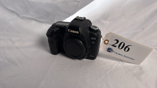LOT OF (1) CANON EOS 5D MARK II CAMERA, AND (1) LOWEPRO BACKPACK WITH MISC SHOOTING ACCESSORIES