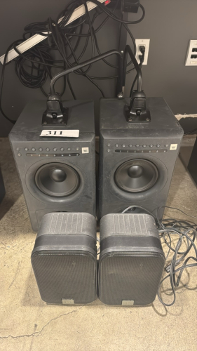 LOT OF (2) JBL CONTROL 2P AND (2) LSR4326P SPEAKERS