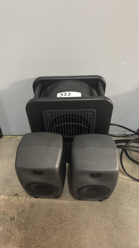 LOT OF (2) GENELEC 8030B SPEAKERS, AND (1) GENELEC 7040A WOOFER