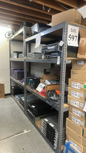 LOT (2) SEC METAL SHELVING