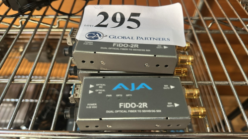 LOT (4) AJA FiDO-2R DUAL OPTICAL FIBER TO SD/HD/3G SDI Reseiver