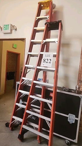 LOT OF (3) LADDERS. 8', 10', AND 15'