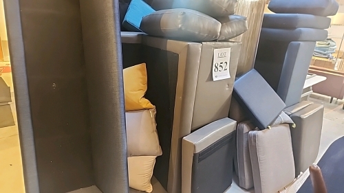LOT OF ASSORTED COUCHES AND CUSHIONS