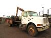 2000 INTERNATIONAL 4900 DT 466E FLATBED, 59,346 MILES, 4695 HRS., VIN/SERIAL:1HTSDAANX1H371931, WITH IMT 516 TIRE SERVICE CRANE, (NO TITLE) (HC&S No. 501) - 2