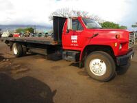 1991 FORD F800 FLATBED, 74,589 MILES, VIN/SERIAL:1FDXK84A4MVA10268, LICENSE:629MDL, W/TITLE, (HC&S No. 444)