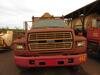 1989 FORD F700 FLATBED STAKE BODY, WITH (2) 600 GALLONS TANKS, VIN/SERIAL:1FDXK74P6LVA07885, W/TITLE, (ENGINE NEEDS REPAIR), (HC&S No. 442) - 2