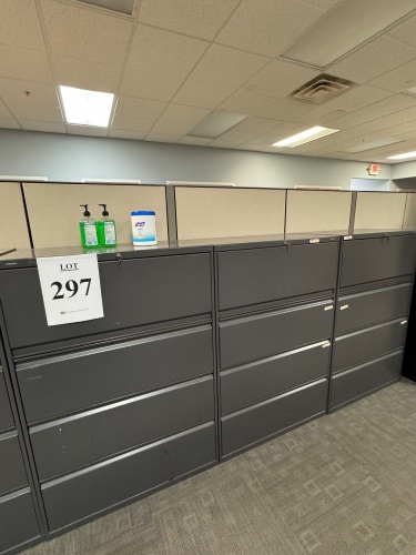 (3) HON 4 DRAWER LATERAL FILE CABINETS