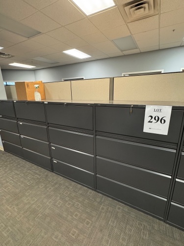 (4) HON 4 DRAWER LATERAL FILE CABINETS