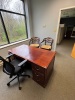 CONTENTS OF OFFICE, DESK WITH CREDENZA, OFFICE CHAIRS, AND BOOKCASES - 2