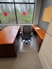 CONTENTS OF OFFICE, DESK WITH CREDENZA, OFFICE CHAIRS, LATERAL CABINET AND SMALL TABLES - 2