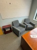 CONTENTS OF OFFICE, DESK WITH CREDENZA, OFFICE CHAIRS, LATERAL CABINET AND SMALL TABLES - 3