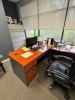 CONTENTS OF OFFICE, DESK WITH RIGHT RETURN AND HUTCH, OFFICE CHAIRS, AND LATERAL CABINET (DELAYED PICK UP TILL 5/30/25) - 2