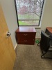 CONTENTS OF OFFICE, DESK WITH RIGHT RETURN, OFFICE CHAIRS, AND LATERAL CABINET - 2