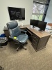 CONTENTS OF OFFICE, DESK WITH LEFT RETURN, BOOKCASE, OFFICE CHAIRS, AND LATERAL CABINET - 2