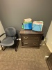 CONTENTS OF OFFICE, DESK WITH LEFT RETURN, BOOKCASE, OFFICE CHAIRS, AND LATERAL CABINET - 4