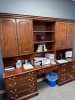 CONTENTS OF OFFICE, DESK WITH CREDENZA AND HUTCH, ROUND TABLE, OFFICE CHAIRS, COMPUTER DESK, AND REFRIGERATOR - 3