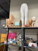 CONTENTS OF SHELVING, ASSORTED DECORATIONS, MANNEQUINS, CLOTHING, SHOES, PAINT, ETC. - 4