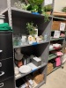 CONTENTS OF SHELVING, ASSORTED DECORATIONS, MANNEQUINS, CLOTHING, SHOES, PAINT, ETC. - 9