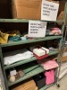 CONTENTS OF SHELVING, ASSORTED DECORATIONS, MANNEQUINS, CLOTHING, SHOES, PAINT, ETC. - 10