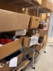CONTENTS OF SHELVING, ASSORTED DECORATIONS, MANNEQUINS, CLOTHING, SHOES, PAINT, ETC. - 12