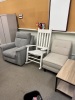 CONTENTS OF OFFICE, (3) DESKS, OFFICE CHAIRS, SOFAS, CABINETS, TABLES AND RACK - 4