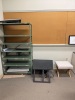 CONTENTS OF OFFICE, (3) DESKS, OFFICE CHAIRS, SOFAS, CABINETS, TABLES AND RACK - 7