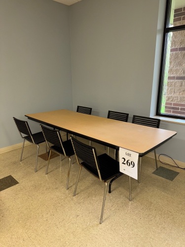 (4) LUNCH ROOM TABLES WITH 6 CHAIRS EACH