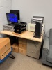 CONTENTS OF OFFICE DESK WITH RIGHT RETURN, CHAIRS, CABINETS, CART, BOOKCASE, MICROWAVE, REFRIGERATOR AND AC UNITS - 4