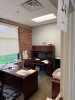(LOT) CONTENTS OF OFFICE, DESK WITH CREDENZA AND HUTCH, CHAIRS, AND STORAGE CABINET (DELAYED PICK UP TILL 5/21/25)