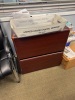 (LOT) CONTENTS OF OFFICE, DESK WITH CREDENZA AND HUTCH, CHAIRS, AND STORAGE CABINET (DELAYED PICK UP TILL 5/21/25) - 5