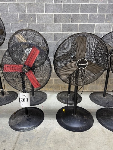 (4) ASSORTED 32" INCH INDUSTRIAL FANS