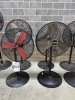 (4) ASSORTED 32" INCH INDUSTRIAL FANS