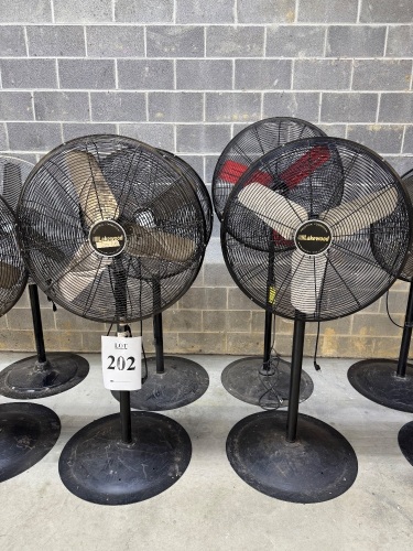 (4) ASSORTED 32" INCH INDUSTRIAL FANS